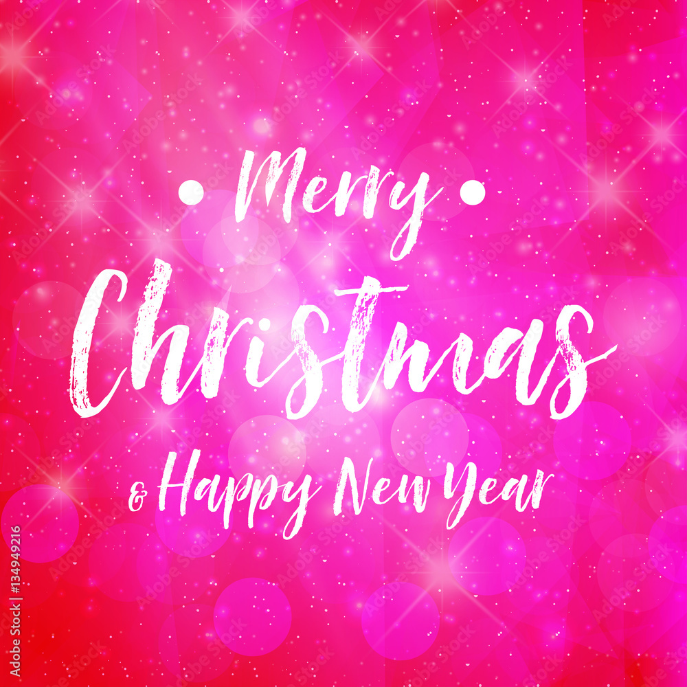 Merry Christmas - pink Background sparkle