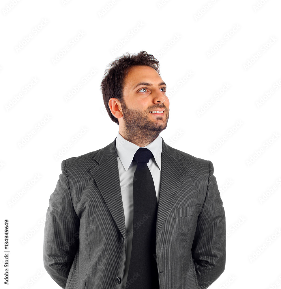 Smiling businessman isolated on white background Smiling businessman isolated on white background