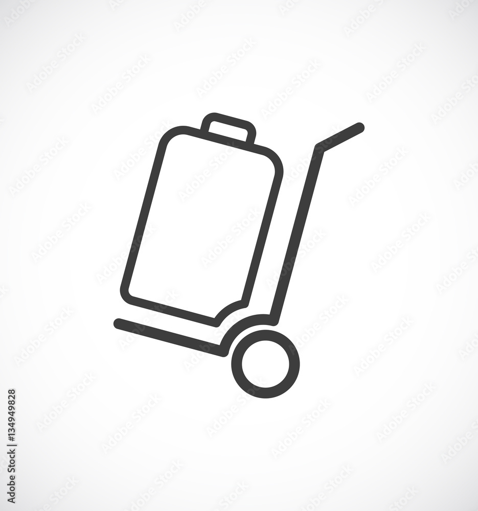 luggage cart icon luggage cart icon