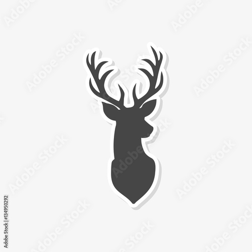 Deer head illustration vector - Illustration