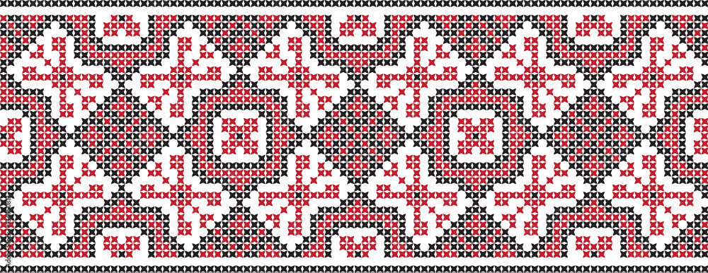 embroidered Ukrainian national pattern cross embroidered Ukrainian national pattern cross
