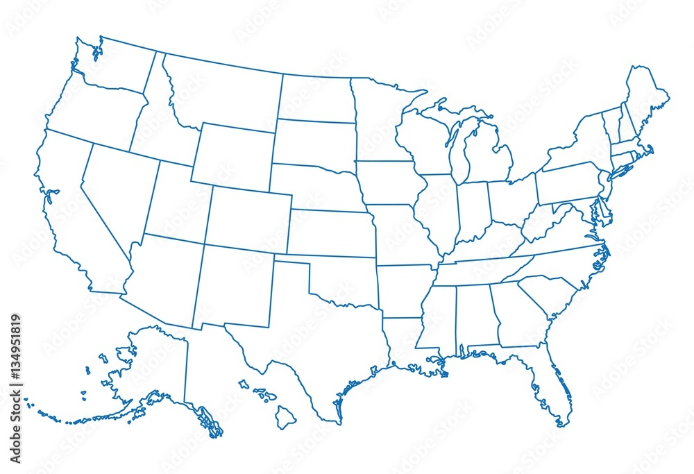Fototapeta premium Mapa USA