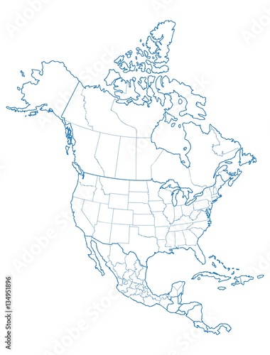 North America map