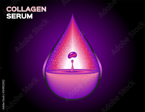 collagen drop vector