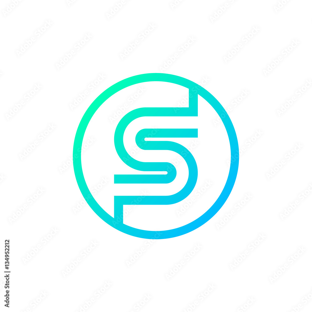 Letter S logo,Circle shape symbol,Digital,Technology,Media Letter S logo,Circle shape symbol,Digital,Technology,Media