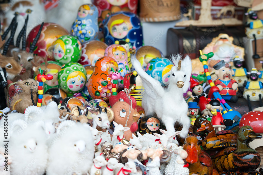 Russian souvenirs at market