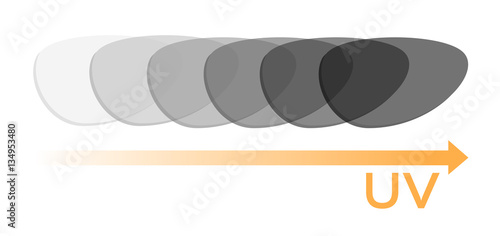 Photochromic lens vector . uv can change the color