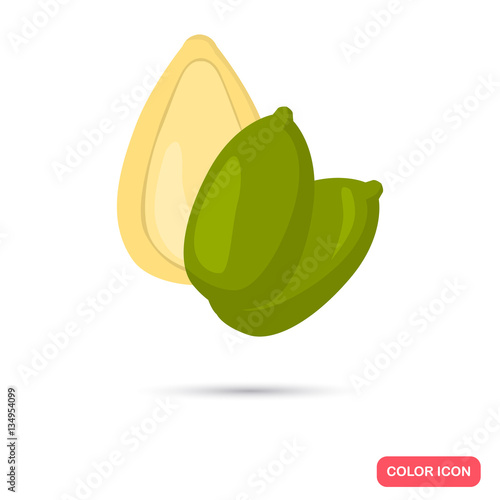 Pumpkin seeds color icon in cartoon design
