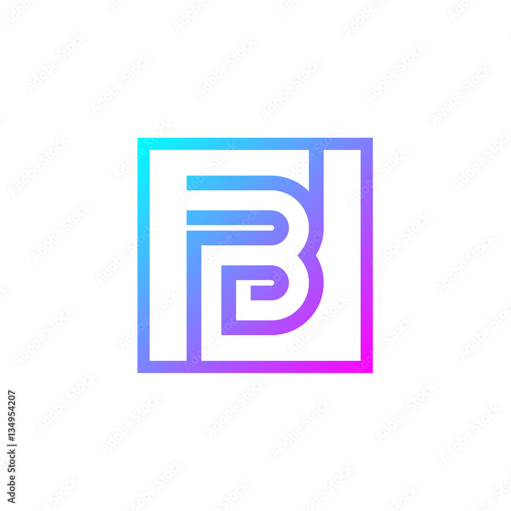 Letter B logo,Square shape symbol,Digital,Technology,Media Letter B logo,Square shape symbol,Digital,Technology,Media