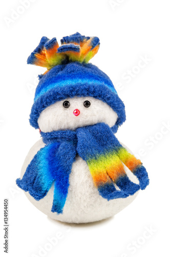 snowman toy on white