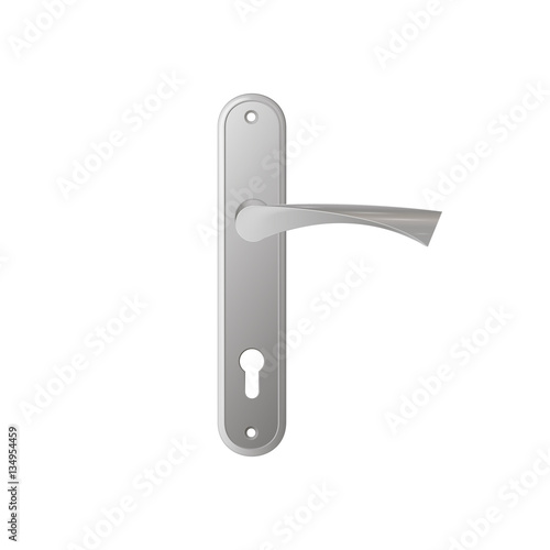 Door handle isolated on white background.Realistic vector illustration.