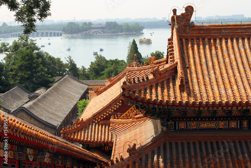 View of Kunming lake from Longevity Hill (Wanshou Shan) in Summer Palace
