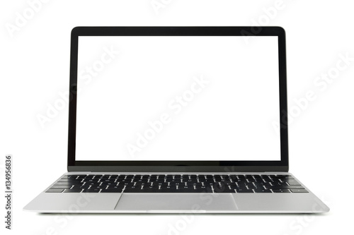 Laptop computer with white screen