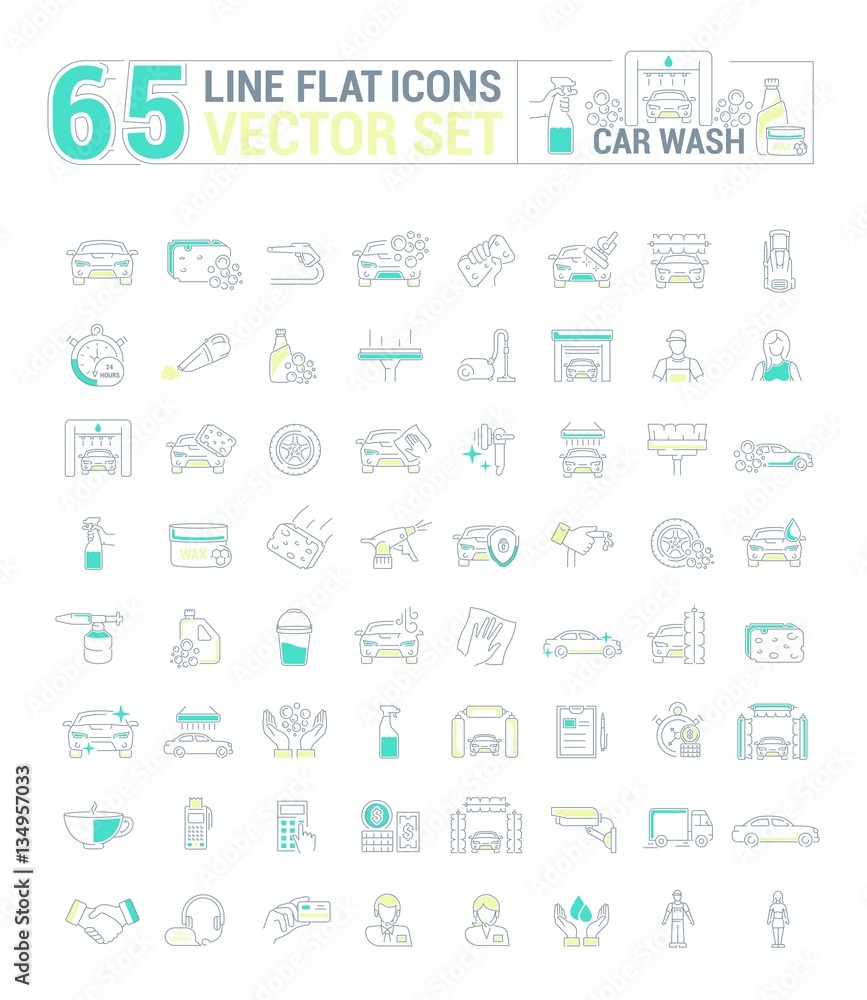 Vector graphic set. Icons in flat, contour, thin and linear design.Car wash. Gear and equipment for washing.Simple icon on white background.Concept illustration for Web site, app.Sign, symbol, emblem. Vector graphic set. Icons in flat, contour, thin and linear design.Car wash. Gear and equipment for washing.Simple icon on white background.Concept illustration for Web site, app.Sign, symbol, emblem.