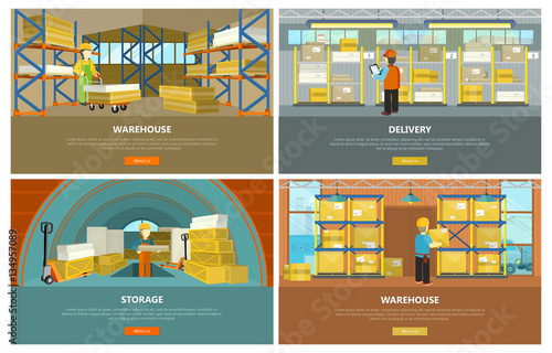 Warehouse, Storage and Delivery Banners