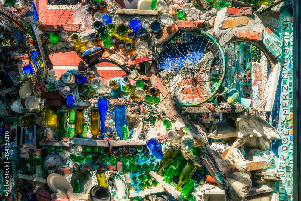  Magic Garden Philadelphia's is a non-profit organization, folk art environment, and gallery space. It is the largest work created by mosaic artist Isaiah Zagar. 