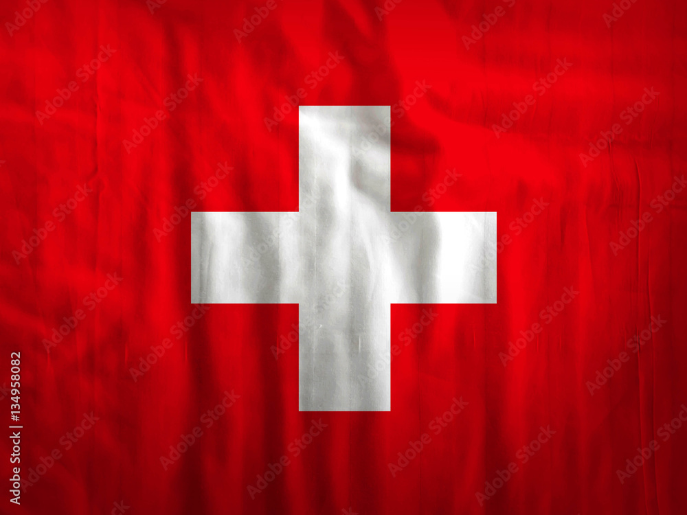 Switzerland flag fabric texture textile Switzerland flag fabric texture textile