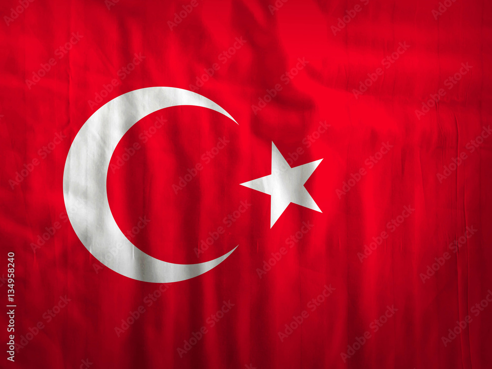 Turkey flag fabric texture textile