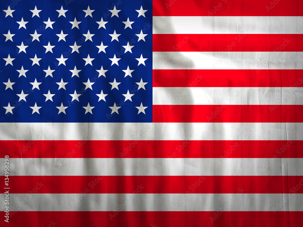 Fototapeta premium United states of America flag fabric texture textile