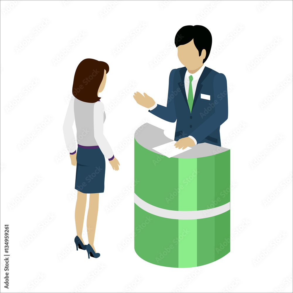 Reception Service Concept Vector Illustration. Reception Service Concept Vector Illustration.