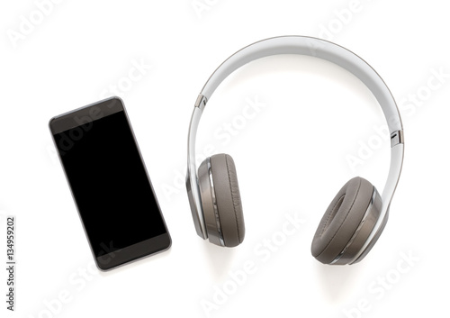 Headphones and mobile phone