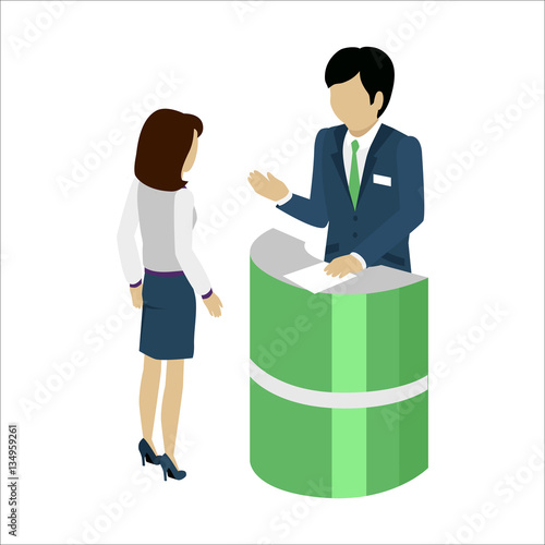 Reception Service Concept Vector Illustration. 