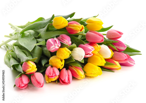 Fototapeta Naklejka Na Ścianę i Meble -  Bunter Tulpenstrauß