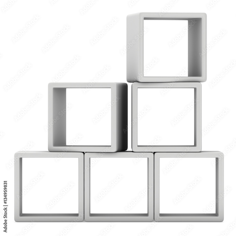 Product display boxes. 3D render isolated on white. Platform or Stand Illustration. Template for Object Presentation. Product display boxes. 3D render isolated on white. Platform or Stand Illustration. Template for Object Presentation.