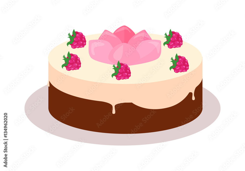 Bon Appetit. Festive Cake Web Banner. Chocolate
