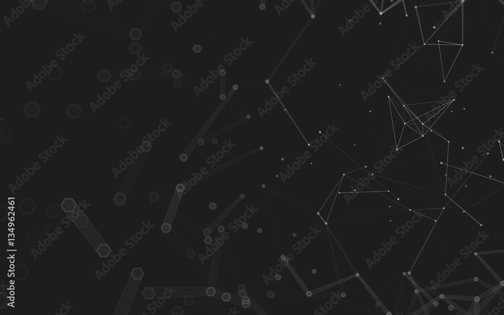 Abstract polygonal space low poly dark background, 3d rendering Abstract polygonal space low poly dark background, 3d rendering