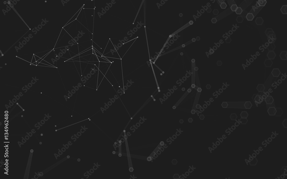 Abstract polygonal space low poly dark background, 3d rendering Abstract polygonal space low poly dark background, 3d rendering