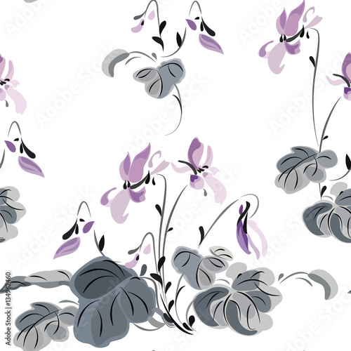 abstract spring violets