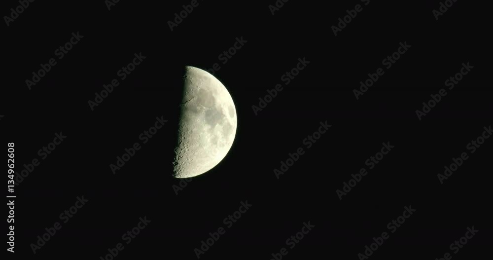 half moon no clouds 4K half moon no clouds 4K