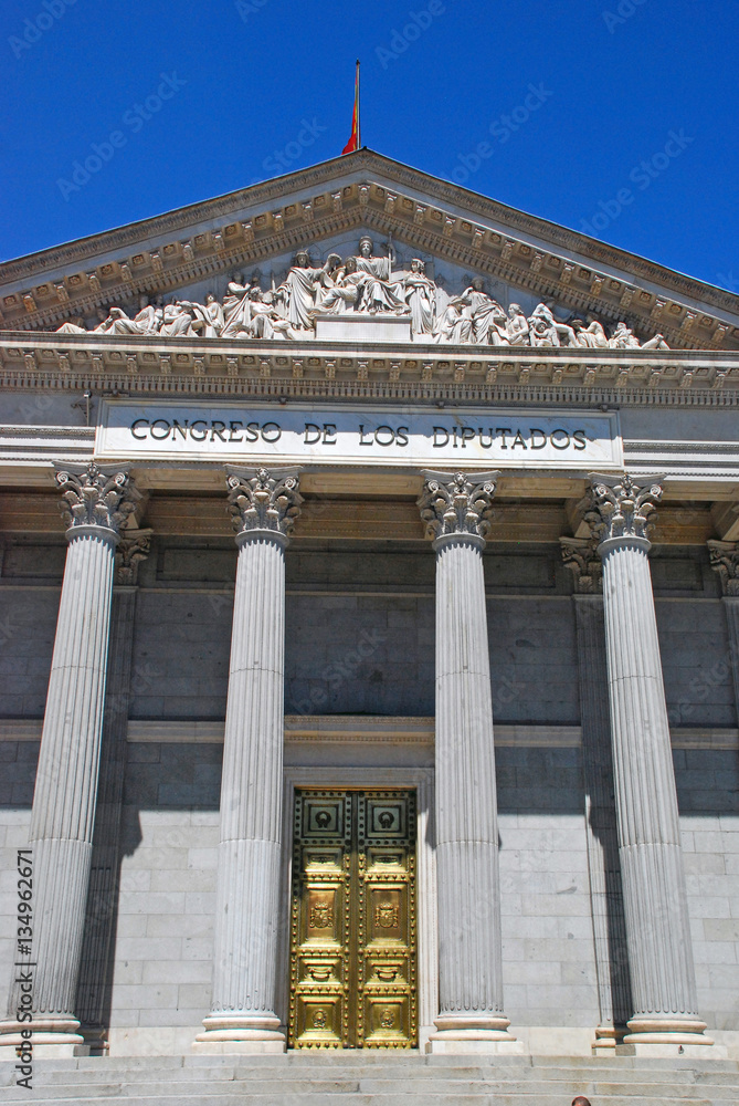 Naklejka premium Congress of Deputies in Madrid, Spain