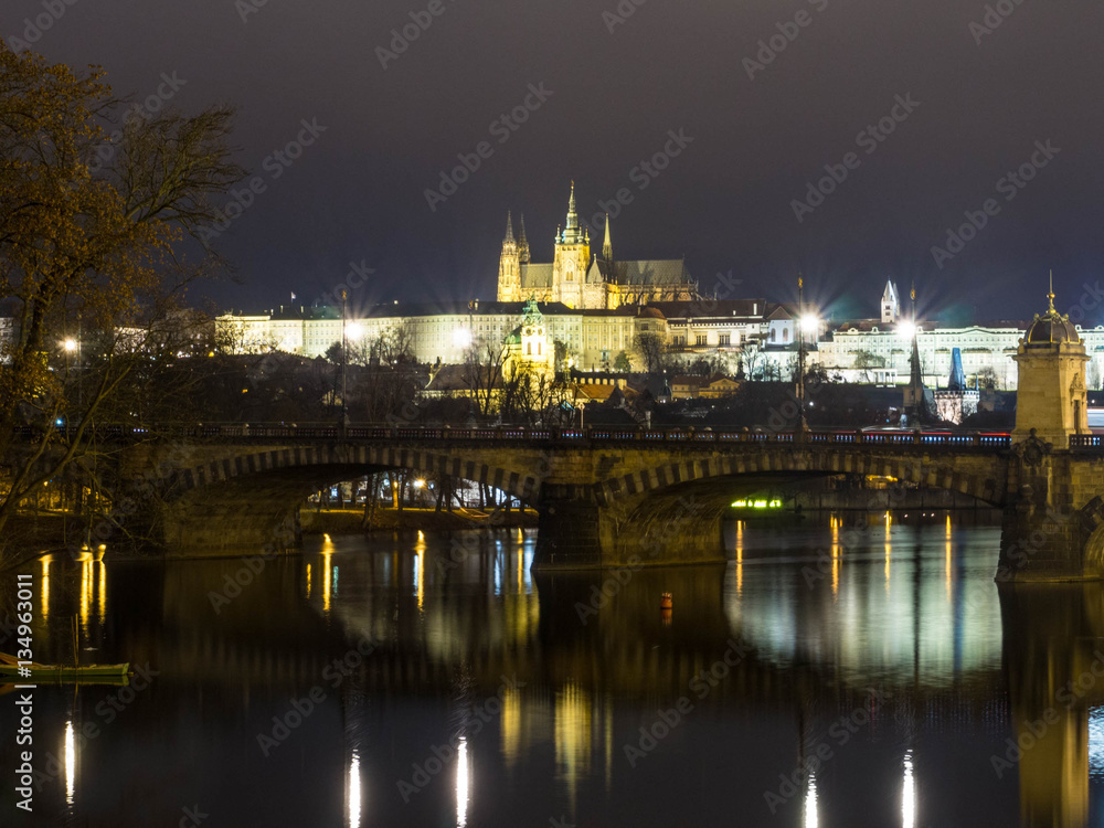 Night view, Prague, December 2016, Czech.