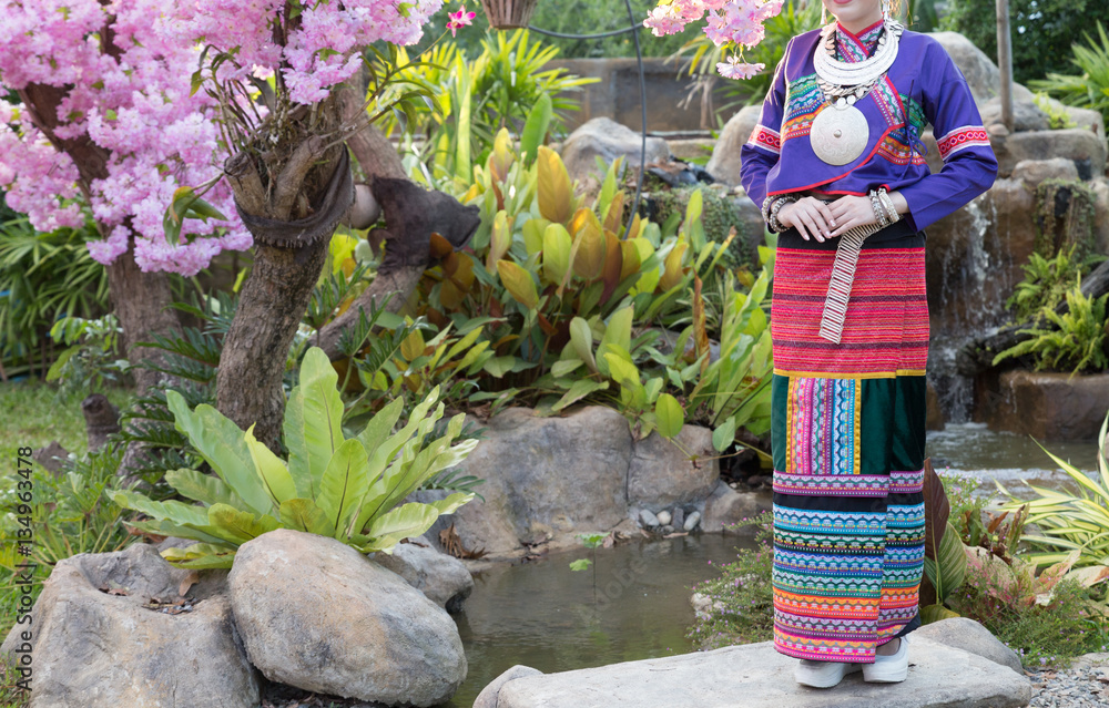Φωτογραφία Beautiful Thai Girl in Traditional Dress Costume of Thailand in