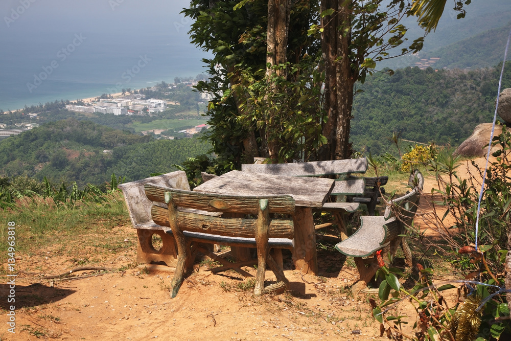 Resting-place at Nakkerd hill. Phuket province. Thailand Resting-place at Nakkerd hill. Phuket province. Thailand