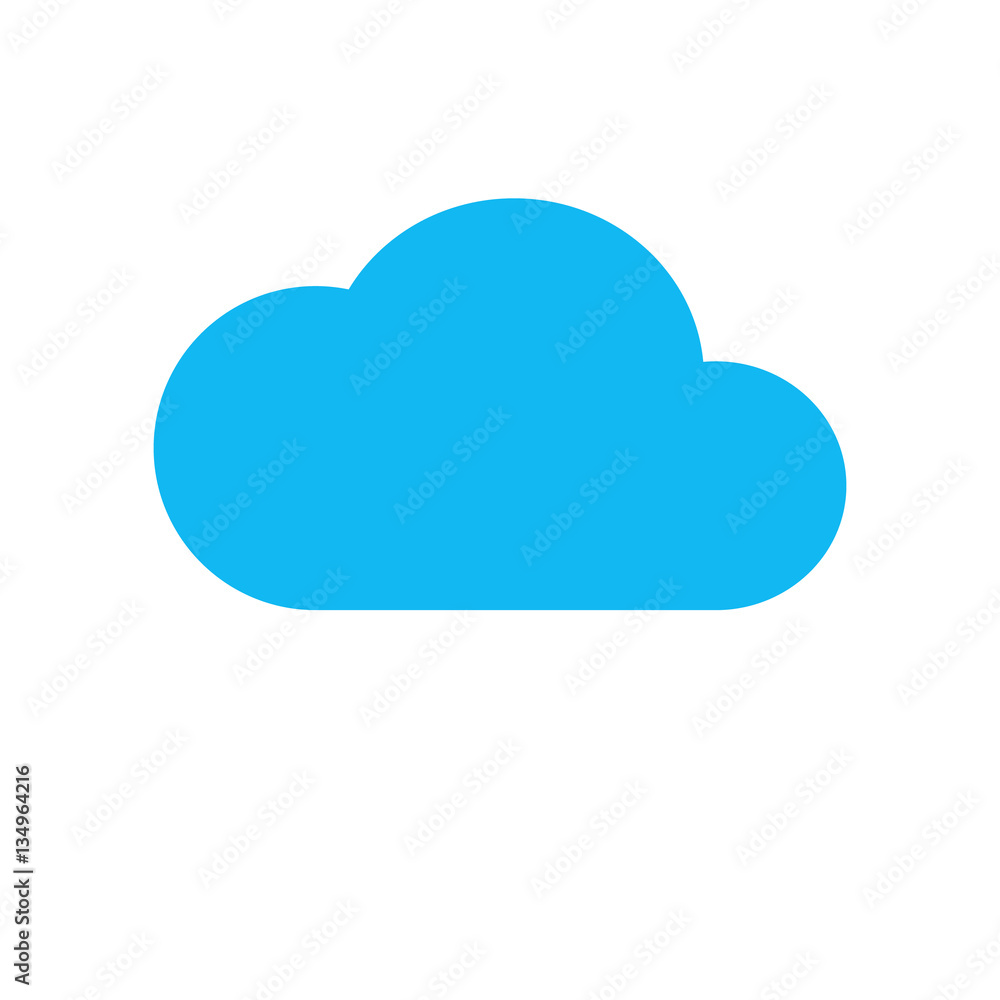 blue cloud on white background of vector illustrations blue cloud on white background of vector illustrations