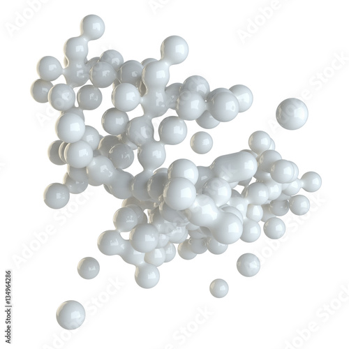 Minimalistic white background with balls