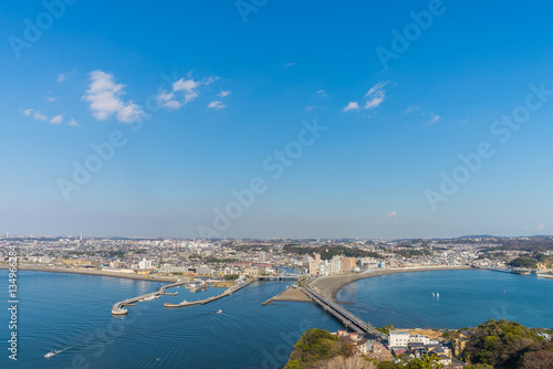 Arial view of Enoshima city