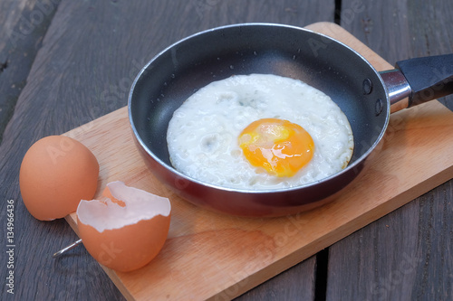 fried egg with pan