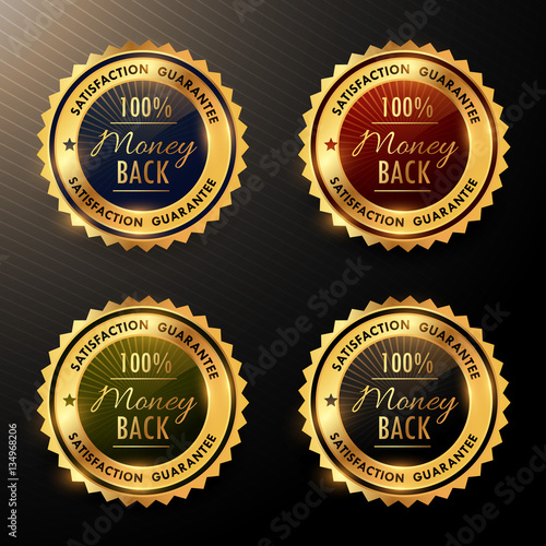 money back guarantee badges set collection