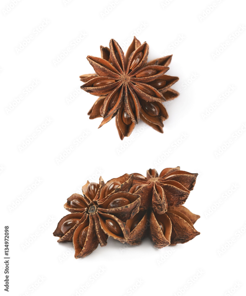Chinese star anise seed isolated Chinese star anise seed isolated