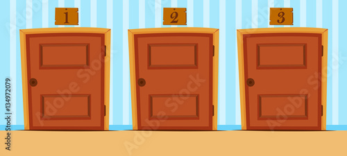 Doors with numbers in the house