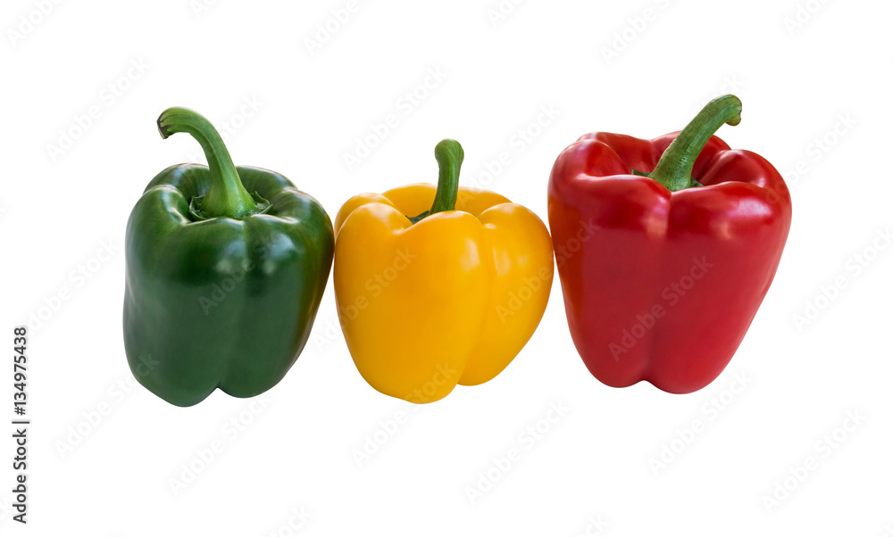 Sweet pepper isolated on white background. ( with clipping path) Sweet pepper isolated on white background. ( with clipping path)