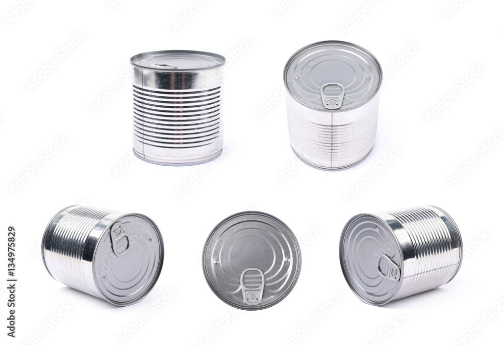 Metal tin can isolated Metal tin can isolated