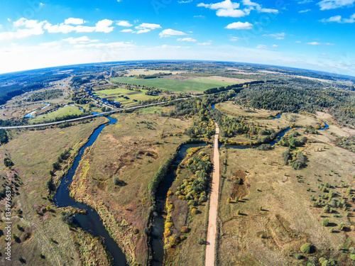 Vorozhba River flows into the river Volchina photo