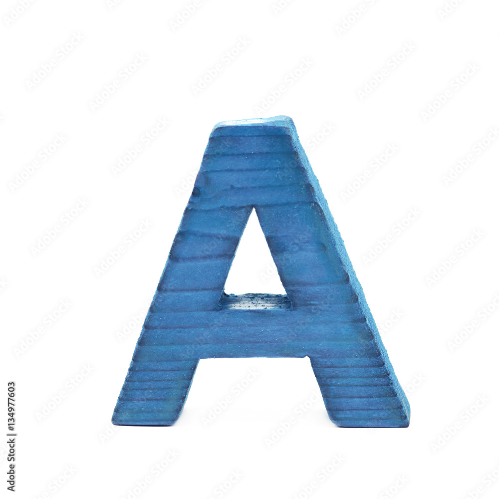 Single sawn wooden letter isolated Single sawn wooden letter isolated