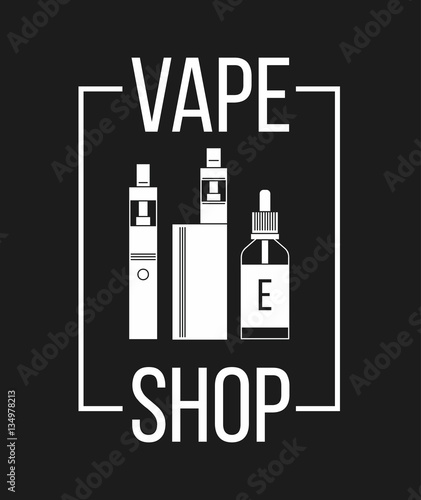 Vector illustration of vape and accessories