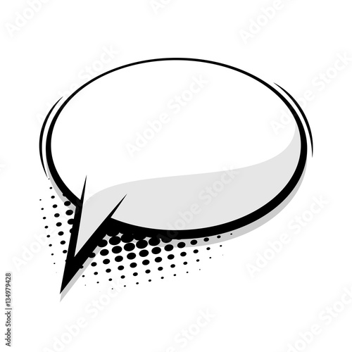 Creative idea conversation. Comics book sketch explosion sudden burst bomb. Blank template comic text speech oval bubble. Halftone dot background style pop art. Dialog empty box space.